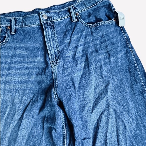 GAP Baggy Midrise Wide Leg Jeans Size 33 NWT Stretch Denim - Picture 3 of 8